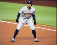  ?? Tony Gutierrez / Associated Press ?? George Springer became the most prominent among baseball’s free agents to reach an agreement, a $150 million, six-year contract with the Toronto Blue Jays.