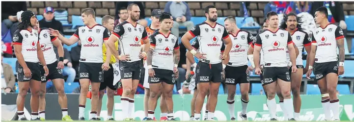  ?? photosport.nz ?? The Warriors players are dispirited after another fruitless season and it shows in their body language.