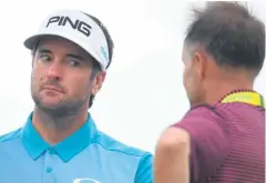  ??  ?? Tough test: Bubba Watson during a practice round at Portrush, the American admitting The Open is one of the most difficult Majors for him to win