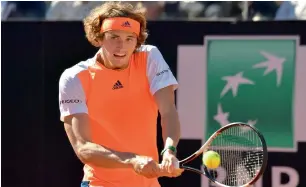  ?? AFP ?? Alexander Zverev of Germany stunned Novak Djokovic in the Italian Open final in Rome. —