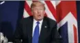  ?? EVAN VUCCI — THE ASSOCIATED PRESS ?? In this photo, President Donald Trump speaks at the World Economic Forum in Davos. Trump’s loyalists are lashing out against his proposal to give path to citizenshi­p for nearly 2 million “Dreamer” immigrants.