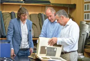  ??  ?? Top left: All tooled up and nowhere to go. Left: Paul Walker, Richard Bath and Alan Cumming at Lovat Mill.