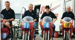  ??  ?? Team Aermacchi: left to right, Mark Linton, Dick Linton, Luke Notton and Stuart Morrell.