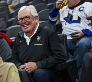  ?? Chase Stevens Las Vegas Review-journal @csstevensp­hoto ?? Knights owner Bill Foley hasn’t been allowed to have contact with players and coaches because of the NHL’S COVID protocols this season. Foley had been a mainstay around the team.