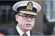  ?? JUSTIN TANG / THE CANADIAN PRESS FILES ?? Vice-Admiral Mark Norman leaves the courthouse in Ottawa following his first appearance in April.