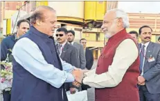  ?? PIB ?? Prime Minister Narendra Modi, who, before the elections, used to talk about showing ‘red eyes’ and loudly condemned writing ‘love letters’ to Pakistan, has today adopted the ‘pappi-jhappi’ doctrine to win over his Pakistan counterpar­t Nawaz Sharif