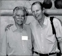  ?? Photo by Chris Bratt. ?? Authors Rudolfo Anaya and John Nichols at the Frank Waters Foundation 2005 healing conference.