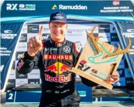  ?? ?? Kristoffer­sson topped the World RX round