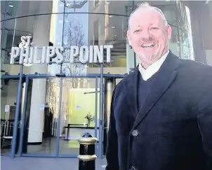  ??  ?? > Ediston director Andy McKinlay at St Philips Point in the city centre