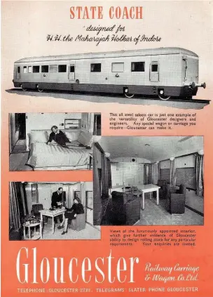  ??  ?? The most luxurious railway carriage ever built was made in Gloucester