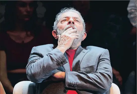  ?? ANTONIO LACERDA / EFE ?? El expresiden­te brasileño Lula da Silva, durante un acto político el pasado lunes en Río de Janeiro