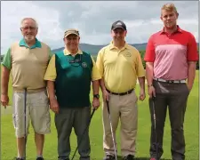  ??  ?? Noel, Patsy and Alan Winters with Sean Óg Duffy at the Greenore Golf Classic.