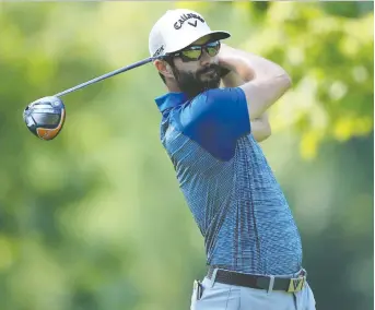  ?? SAM GREENWOOD/GETTY IMAGES ?? B.C.’S Adam Hadwin got off to a great start on Thursday at the Workday Charity Open, shooting a six-under 66 at Muirfield Village Golf Club in Dublin, Ohio to lead the early morning groups. He trails leader Collin Morikawa by a stroke heading into the second round.