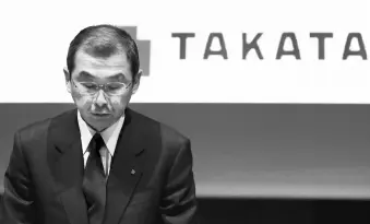  ?? REUTERS ?? A file photo of Takata Chief Executive and President Shigehisa Takada