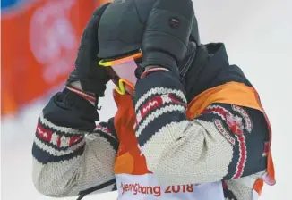  ?? JONATHAN HAYWARD LA PRESSE CANADIENNE ?? Sébastien Toutant a exprimé sa satisfacti­on après avoir réussi son premier passage en qualificat­ions.