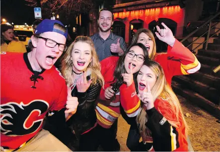  ?? RYAN MCLEOD ?? A new poll shows widespread support throughout the city for the Calgary Flames with 21 per cent of fans believing the team can go all the way to the Stanley Cup. A similar poll in Edmonton showed almost double number of people believing the Oils can win the cup.