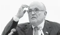  ?? CHARLES KRUPA/ASSOCIATED PRESS ?? You know all the times Trump lawyer Rudolph Giuliani insisted there was no collusion between the Trump campaign and Russia? Never mind.