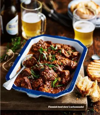  ??  ?? Flemish beef stew (carbonnade)