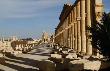  ?? FOTO: JØRGEN CHRISTIAN MEYER ?? Hovedgaten i Palmyra før ødeleggels­en under borgerkrig­en i Syria i 2015..