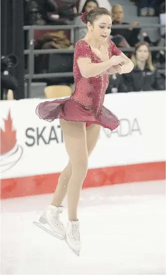  ?? WAYNE CUDDINGTON ?? Kaetlyn Osmond, who has finished eighth and 11th in two previous world championsh­ip appearance­s, leads a Canadian women’s singles contingent into Helsinki that also includes Gabrielle Daleman.