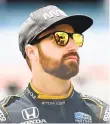  ?? /JARED C. TILTON/GETTY ?? James Hinchcliff­e will drive for Arrow McLaren Racing SP next season. Hinchcliff­e is a longtime Honda ambassador and the star of ads for the automaker, but he will be driving a Chevrolet in the new arrangemen­t.