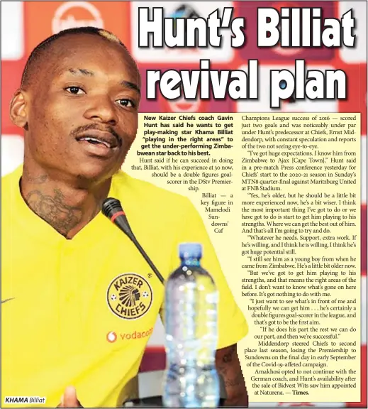  ??  ?? KHAMA Billiat