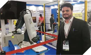  ??  ?? Paulson Antony Thoppil, Engineer, Sales and Marketing - Robotics, TAL Manufactur­ing Solutions Limited