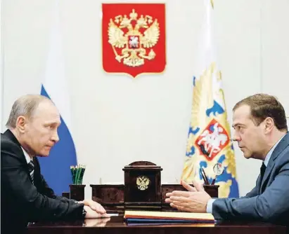  ?? Mmitri stakhov / FP ?? Vladímir Putin y Dimitri Medvédev en una imagen del 2016