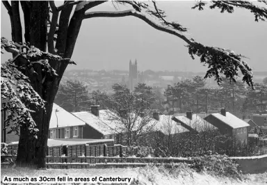  ?? ?? As much as 30cm fell in areas of Canterbury