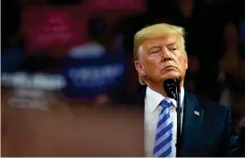  ?? Bild: CRAIG HUDSON/AP/TT ?? PRESSAD. USA:S president Donald Trump varnar för att marknaden kommer att kollapsa om han avsätts.