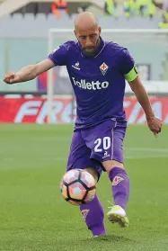  ??  ?? Borja Valero, 32 anni, capitano della Fiorentina In questa stagione ha colleziona­to 25 presenze in campionato e realizzato un gol