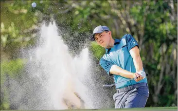  ?? SAM GREENWOOD / GETTY IMAGES ?? Matt Fitzpatric­k is at 9-under 207 going into today’s final round of the Arnold Palmer Invitation­al in Orlando, Fla. It was the highest 54-hole score to lead at Bay Hill since Ben Crenshaw was at 210 in 1993.