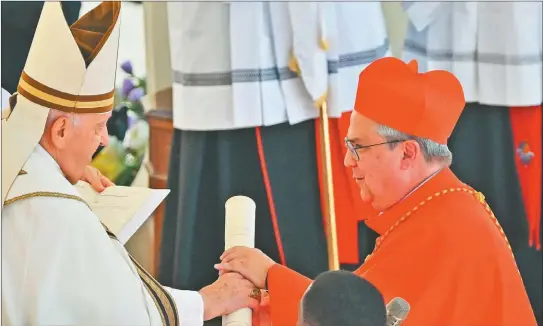  ?? FOTOS AFP ?? CON EL PAPA. Ángel Rossi fue uno de los 21 cardenales designados por el Papa Francisco. Tres de ellos argentinos.