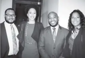  ??  ?? From left: Dom Barrera, Danielle Johnson, Corey Thurman and Kandi Brown were among those in the Urban Leadership Foundation's Class of 2016.