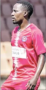  ?? (Courtesy pic) ?? Mbabane Swallows enterprisi­ng skillful midfielder, Banele ‘Pupu’ Sikhondze.