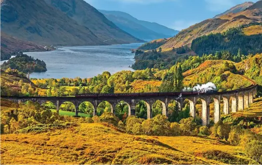  ?? Picture: ALAMY ?? Tickets please: Take your seat for a ride across the spectacula­r Glenfinnan viaduct up the West Highland Line