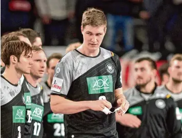  ?? Foto: dp ?? Einer, auf den es heute Abend wieder besonders ankommt: der 2,10 Meter große Abwehrchef Finn Lemke.