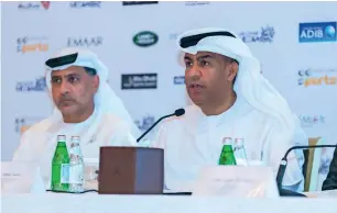  ??  ?? Officials at the UAE Jiu-Jitsu Federation’s press conference. —