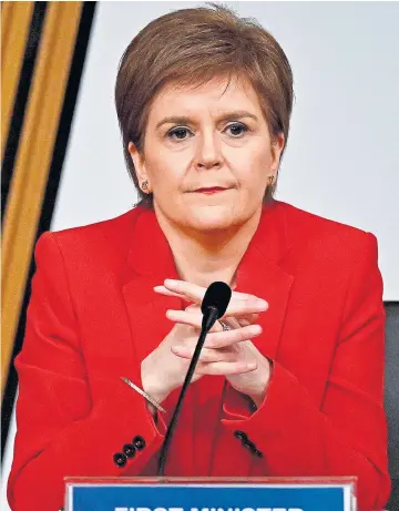  ??  ?? CLAIMS REJECTED: First Minister Nicola Sturgeon says she stands by her evidence.