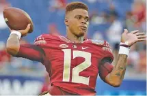  ?? THE ASSOCIATED PRESS ?? Florida State quarterbac­k Deondre Francois