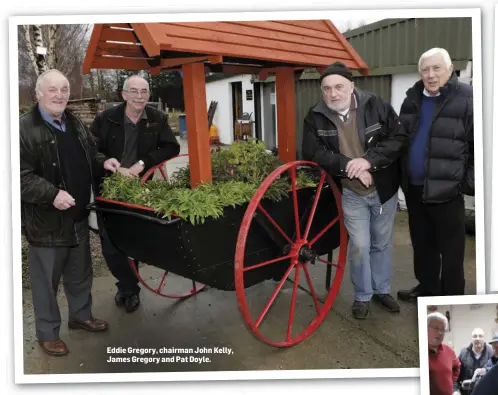  ??  ?? Eddie Gregory, chairman John Kelly, James Gregory and Pat Doyle.