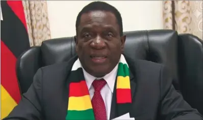  ??  ?? President Emmerson Mnangagwa