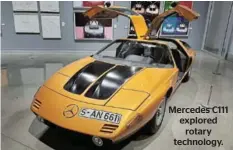  ?? ?? Mercedes C111 explored rotary technology.