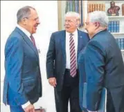  ?? AFP FILE ?? Donald Trump with Russian foreign minister Sergei Lavrov (left) and Russian ambassador Sergei Kislyak at the White House.