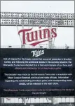  ?? AP ?? The scoreboard at Target Field in Minneapoli­s explains to fans that Monday’s game between the Red Sox and Twins has been postponed due to ongoing protests after another Black man, Daunte Wright, was killed by police during a traffic stop.