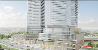  ??  ?? TIP Albert GP proposes to build a three-tower complex at 900 Albert St., across from Bayview transit station.