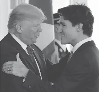  ?? MANDEL NGAN/AFP ?? The pathology of entitlemen­t and an impervious­ness to shame in the Trudeau government is similar to that infecting U.S. President Donald Trump’s administra­tion, Andrew MacDougall writes.