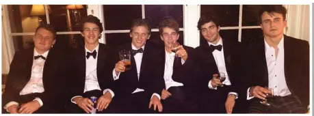  ?? ?? ‘Quite a catch’: Rory, far right, on a night out. He was described as very popular at Rugby