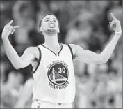  ?? John G. Mabanglo European Pressphoto Agency ?? MVP STEPHEN CURRY scored 18 points in Game 5 against the Grizzlies, all on three-pointers.