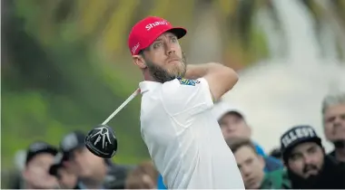  ?? MARK J. TERRILL/The Associated Press ?? Graham DeLaet of Weyburn continues to challenge on the PGA tour, finishing eighth at the Northern Trust Open at the Riviera Country Club. He now has 22 top-10 finishes on tour.